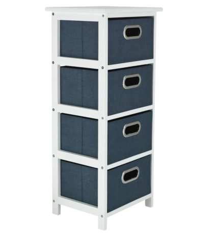 An Image of Argos Home 4 Drawer Bathroom Storage Unit - Grey