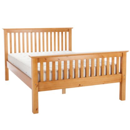 An Image of Barcelona High Foot Bedstead Natural