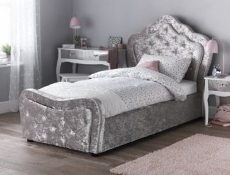 An Image of Argos Home Venice Crushed Velvet Single Bed Package