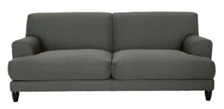 An Image of Habitat Askem 3 Seater Fabric Sofa - Charcoal