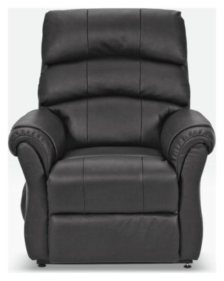 An Image of Argos Home Warwick Leather Power Recliner Chair - Black