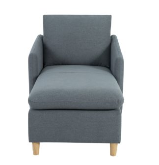 An Image of Habitat Mod Fabric Chaise Sofa with Arms - Grey