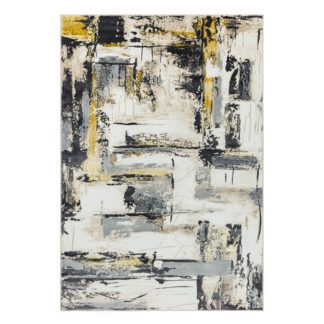 An Image of Asiatic Orion Abstract Rectangle Rug - 80x150cm - Grey