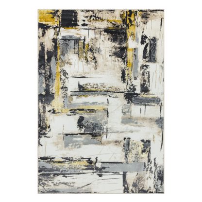 An Image of Asiatic Orion Abstract Rectangle Rug - 80x150cm - Grey