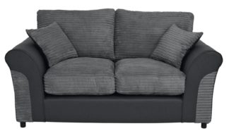 An Image of Argos Home Harry 2 Seater Fabric Sofa bed - Charcoal