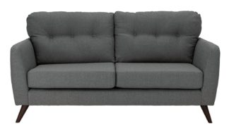 An Image of Habitat Hayle 3 Seater Fabric Sofa - Grey