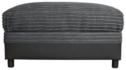 An Image of Argos Home Harry Large Fabric Storage Footstool - Natural