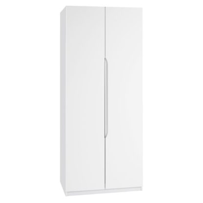 An Image of Legato White 2 Door Wardrobe White