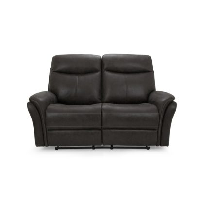 e2010f6025d3aed429436e30f591965873b039aabf8bb455e2d20f3dc7546e18.jpg An Image of Monte Faux Suede Reclining 2 Seater Sofa - Grey Grey