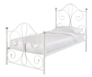 An Image of Argos Home Marietta Single Metal Bed Frame - White