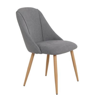 An Image of Luna Set of 2 Dining Chairs Grey