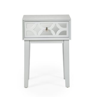 An Image of Delphi 1 Drawer Bedside Table Grey