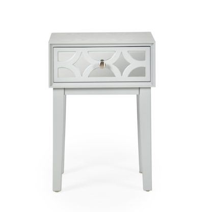 An Image of Delphi 1 Drawer Bedside Table Grey