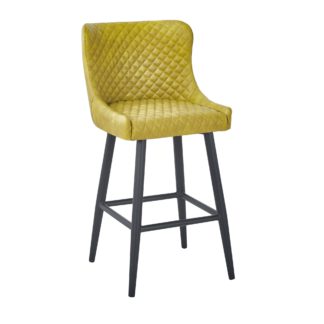 An Image of Montreal Bar Stool Olive PU Leather Olive (Green)