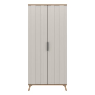 An Image of Murray Wide 2 Door Wardrobe Off-White