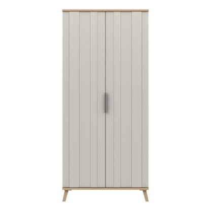 An Image of Murray Wide 2 Door Wardrobe Off-White