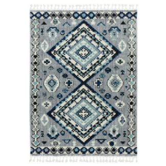 An Image of Asiatic Cyrus Persian Shaggy Rectangle Rug - 120x170cm -Blue