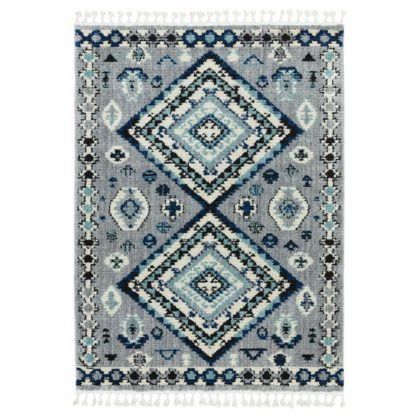 An Image of Asiatic Cyrus Persian Shaggy Rectangle Rug - 120x170cm -Blue