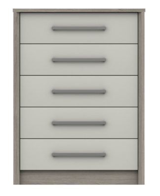 An Image of Grasmere 5 Drawer Chest - White