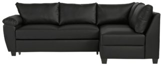 An Image of Argos Home Fernando Right Corner Sofa Bed - Black