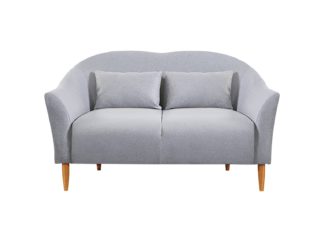 An Image of Habitat Lipps 2 Seater Fabric Sofa - Grey