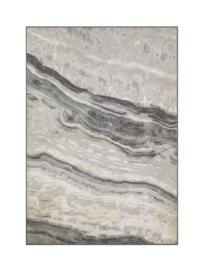 An Image of Habitat Glam Marble Rug - 160x230cm - Grey