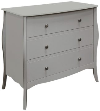 An Image of Amelie 3 Drawer Chest of Drawers - Grey