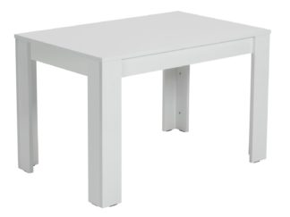 An Image of Habitat Miami Gloss 4 Seater Dining Table - White