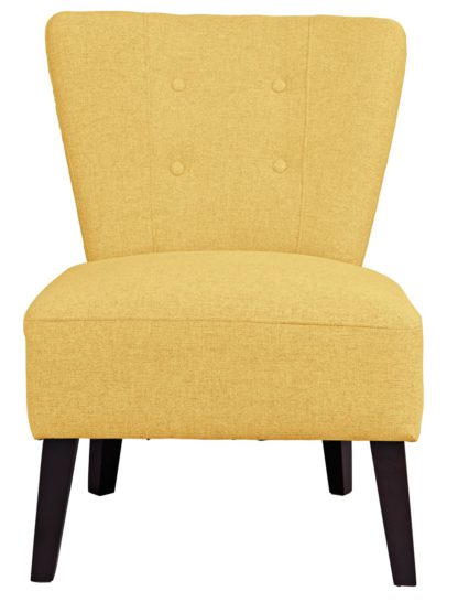 An Image of Habitat Delilah Fabric Cocktail Chair - Light Grey