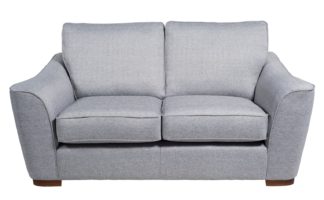 An Image of Habitat Lotus 2 Seater Fabric Sofa - Silver