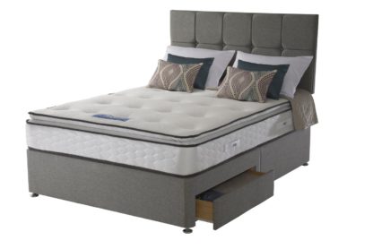 An Image of Sealy 1400 Pocket Memory Pillowtop 2 Drawer Kingsize Divan