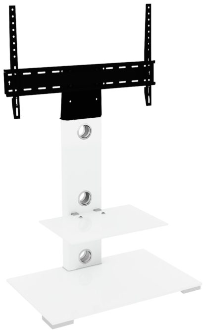 An Image of AVF Column Mount Up to 65 Inch TV Stand - White