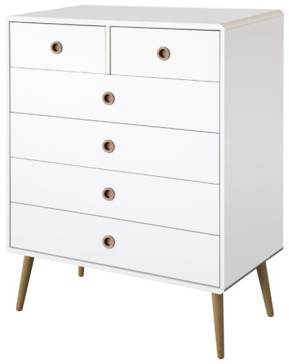 An Image of Softline 4+2 Drawer Chest - White