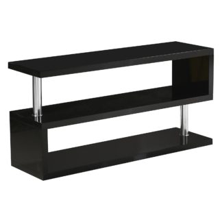 An Image of Charisma High Gloss Black TV Stand Black