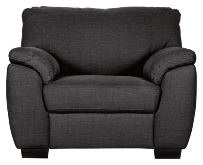 An Image of Argos Home Milano Fabric Armchair - Charcoal