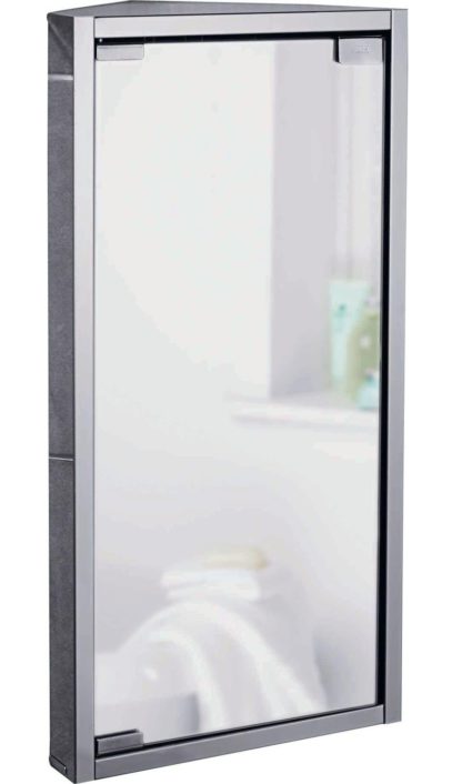 An Image of Argos Home Stainless Steel 1 Door Mirrored Cabinet