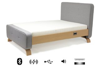 An Image of Koble Sove Wireless Charging Bluetooth Kingsize Bed Frame