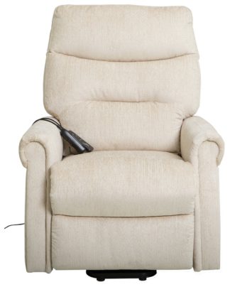 An Image of Argos Home Clarke Fabric Rise & Recline Chair - Ivory
