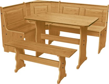 An Image of Argos Home Puerto Rico Solid Wood Nook Table & Corner Bench