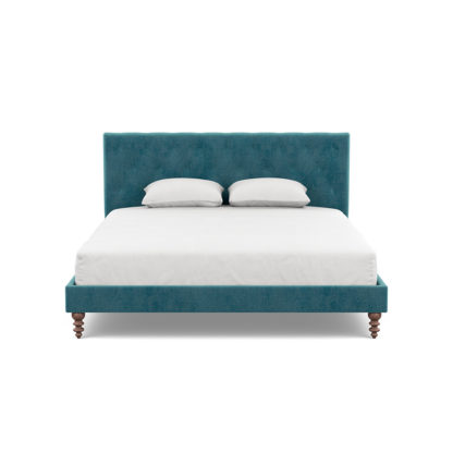 An Image of Heal's Balmoral Bedstead Super King Brushed Cotton Cadet