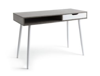 An Image of Habitat Concrete Style Office Desk - Grey