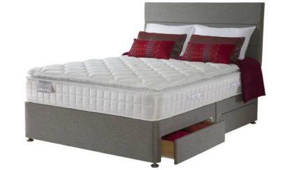 An Image of Sealy Posturepedic 1400 Pocket Latex 2 Drawer Double Divan