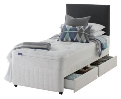 An Image of Silentnight Travis Miracoil Ortho 2 Drawer Divan - Single