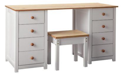 An Image of Habitat Scandinavia Dressing Table & Stool - Two Tone