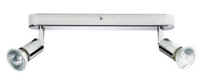 An Image of Argos Home 2 Light Spotlight Bar - Chrome