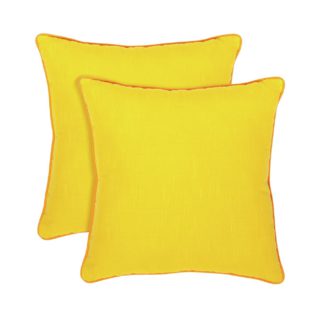 An Image of Habitat Cushion 2 Pack - Yellow