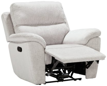 An Image of Argos Home Sandy Fabric Manual Recliner Chair - Charcoal