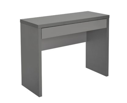 An Image of Habitat Jenson Hollowcore Dressing Table Desk - Grey Gloss