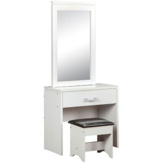 An Image of Charles 1 Drawer Dressing Table Set White