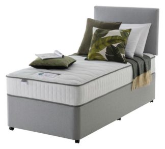 An Image of Silentnight Middleton 800 Pkt Memory Single Divan Bed - Grey
